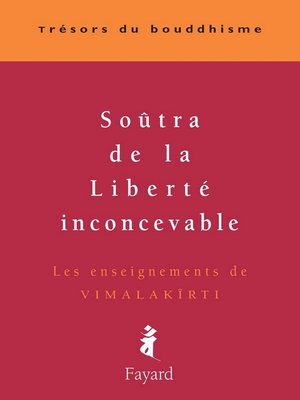 cover image of Soûtra de la Liberté inconcevable